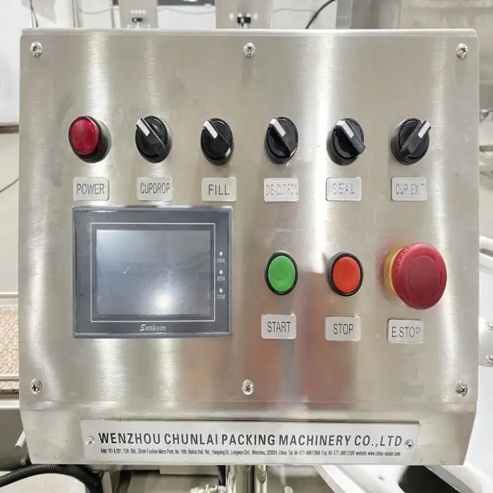 Automatic Rotary Cheese Cup Hummus Sealer Filling Sealing Packaging Machine