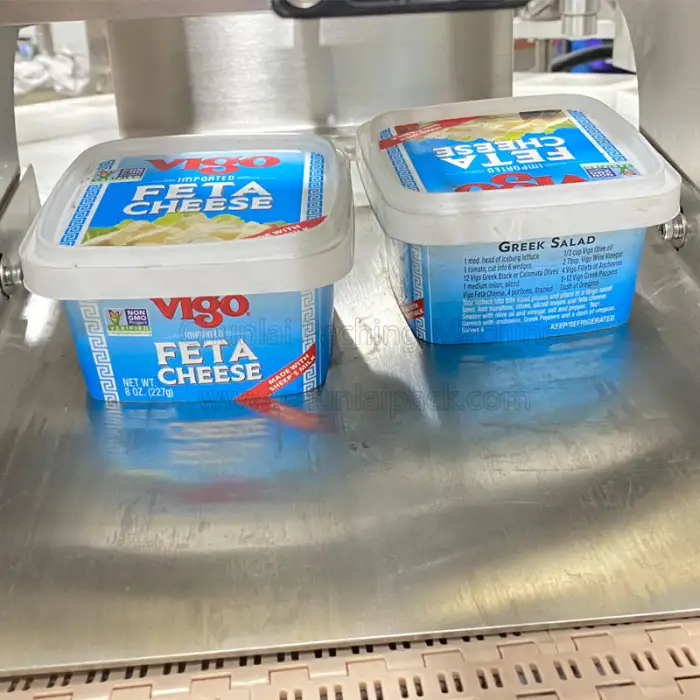 Automatic Rotary Cheese Cup Hummus Sealer Filling Sealing Packaging Machine