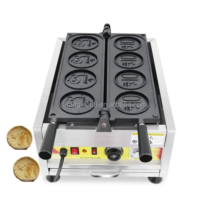 Non-Stick Personalized logo Cheese Coin Bread Machine for Small Business Custom Mold Red Bean Pancake Waffle Machines
