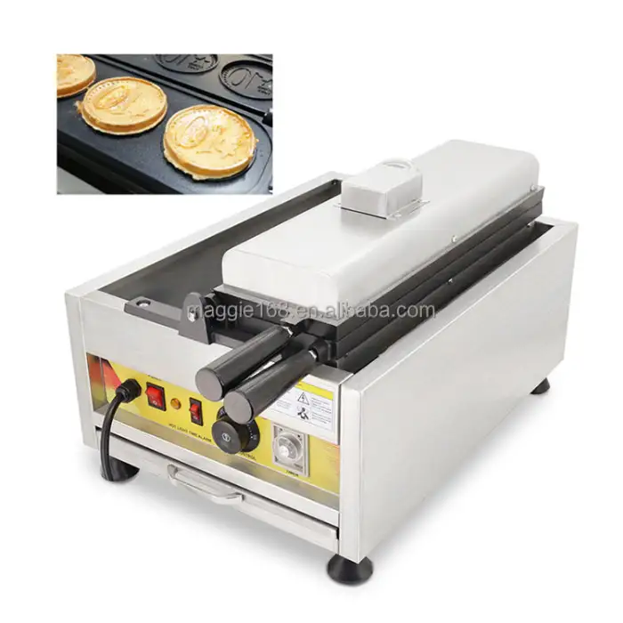 Non-Stick Personalized logo Cheese Coin Bread Machine for Small Business Custom Mold Red Bean Pancake Waffle Machines
