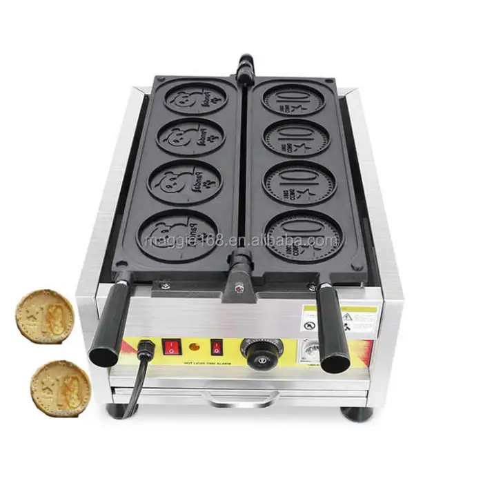 Non-Stick Personalized logo Cheese Coin Bread Machine for Small Business Custom Mold Red Bean Pancake Waffle Machines