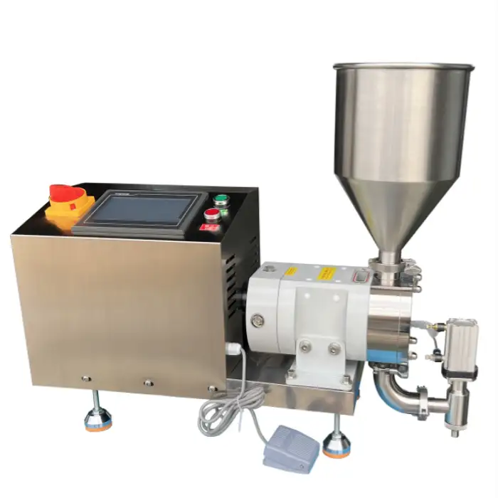 Semi Automatic Servo Lobe Rotor Gear Pump Piston Hard Cream Ice Cream Pint Filler Cream Cheese and Liquid Filling Machine
