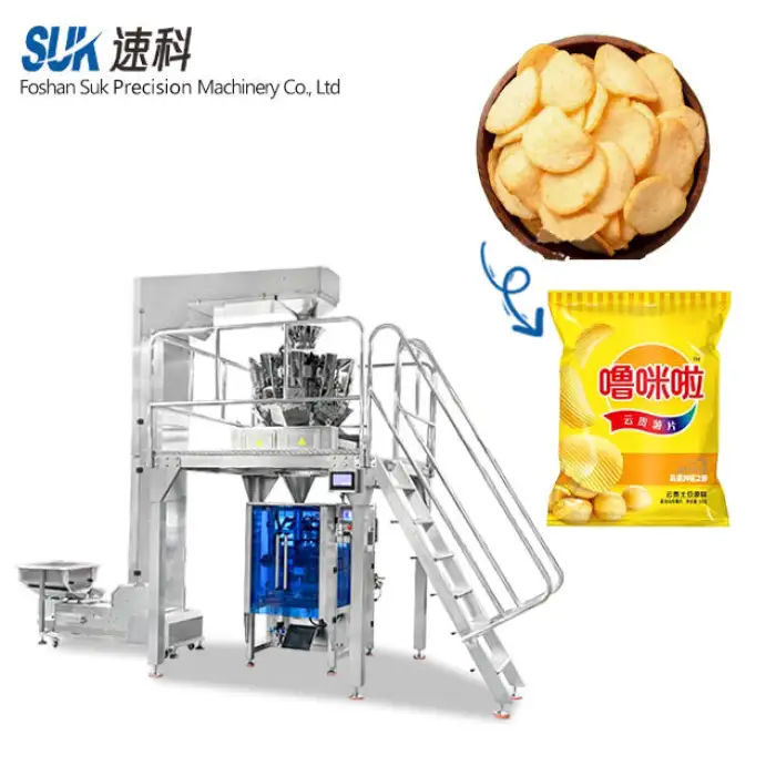 High-Speed Vertical Packing Machine for Puffed Food Multi-Nozzle Filler for Cheese Balls Extruded Snacks Plastic Paper Bag