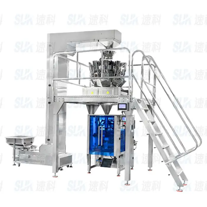 High-Speed Vertical Packing Machine for Puffed Food Multi-Nozzle Filler for Cheese Balls Extruded Snacks Plastic Paper Bag