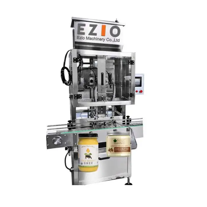 Automatic Margarine Peanut Butter Shea Butter Jar Cheese Ghee Filling Sealing Machine / Virgin Coconut Oil Bottling Machine