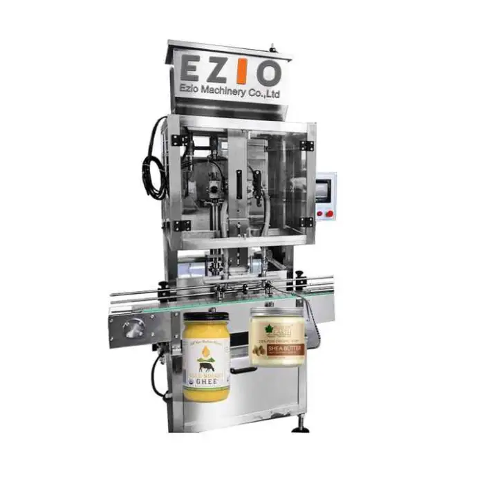 Automatic Margarine Peanut Butter Shea Butter Jar Cheese Ghee Filling Sealing Machine / Virgin Coconut Oil Bottling Machine