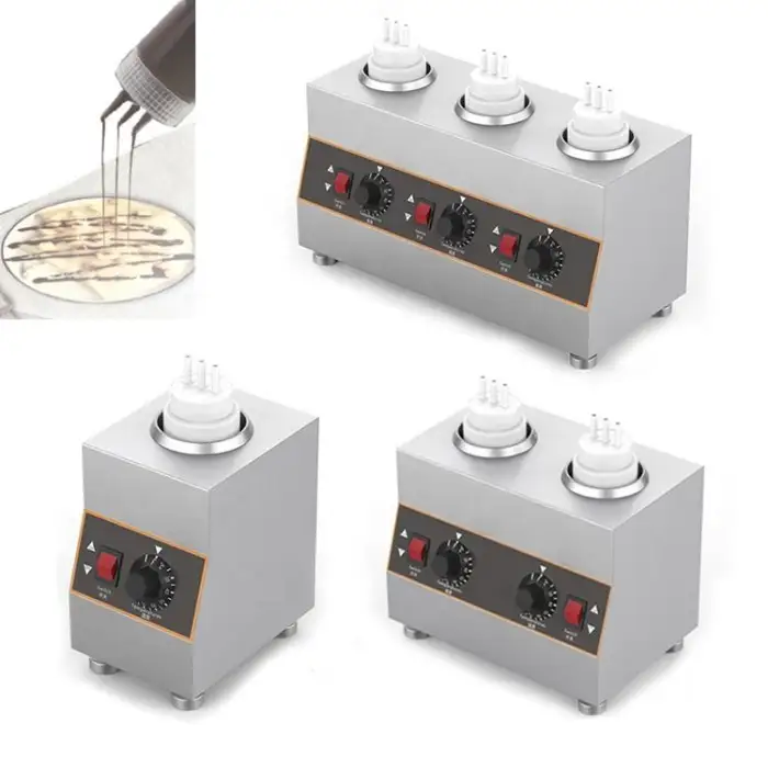 Commercial Restaurant Cheese Squeeze Warming 1/2/3 Bottles Sauce Dispenser Sauce Warmer Machine