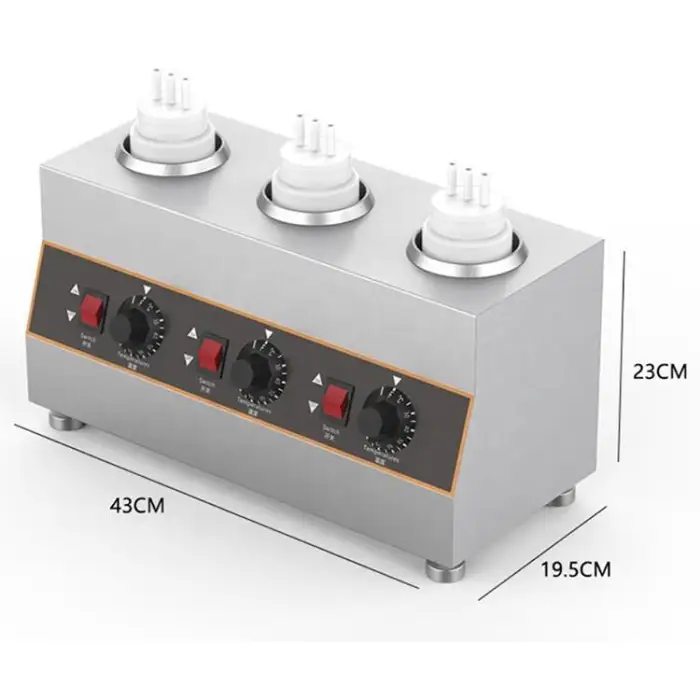 Commercial Restaurant Cheese Squeeze Warming 1/2/3 Bottles Sauce Dispenser Sauce Warmer Machine
