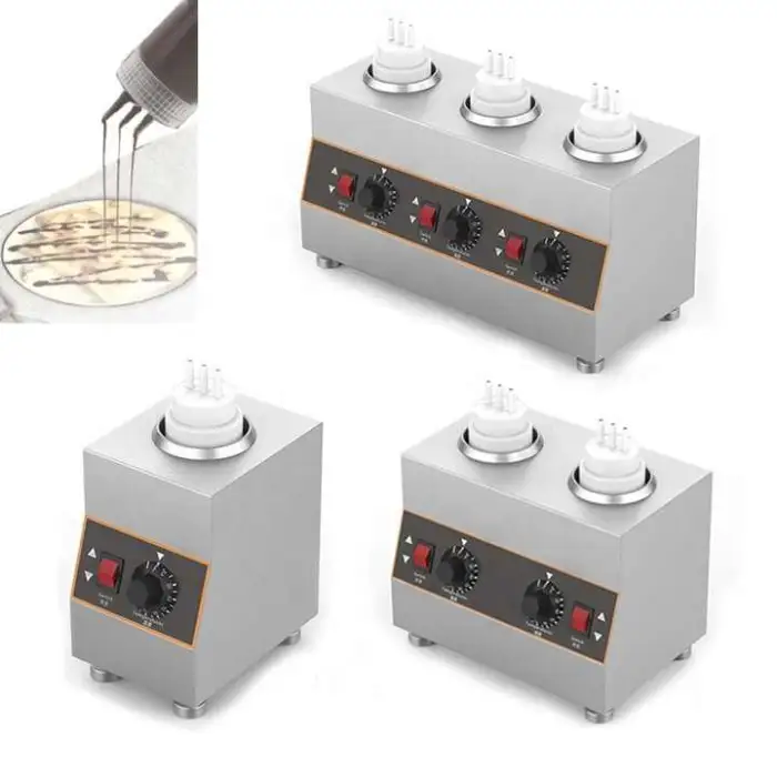 Commercial Restaurant Cheese Squeeze Warming 1/2/3 Bottles Sauce Dispenser Sauce Warmer Machine
