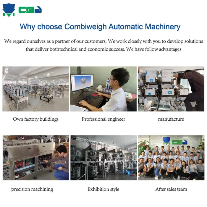 14 Heads Multihead Combination Weigher Machine Sticky Food Meat Cheese Weighing Packaging Machines