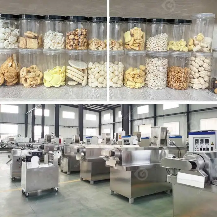 Corn Puff Puffed Make Snack Food Processing Equipment Production Line Extruder and Cheese Ball Machine