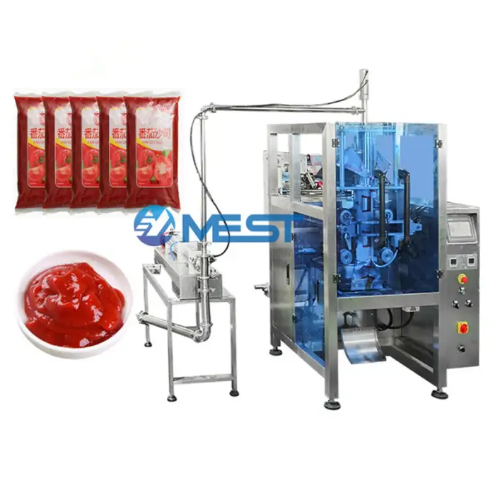 Automatic Vertical Piping Pouch Bag Viscous Liquid Cheese Whipped Cream Pizza Sauce Packaging Machine