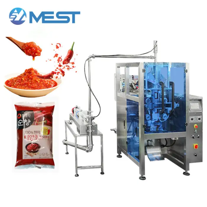 Automatic Vertical Piping Pouch Bag Viscous Liquid Cheese Whipped Cream Pizza Sauce Packaging Machine