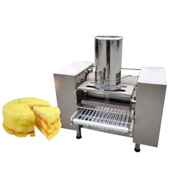 Sweet Shop Used Cheese Layer Cake Making Machine Durian mille Crepe Machine