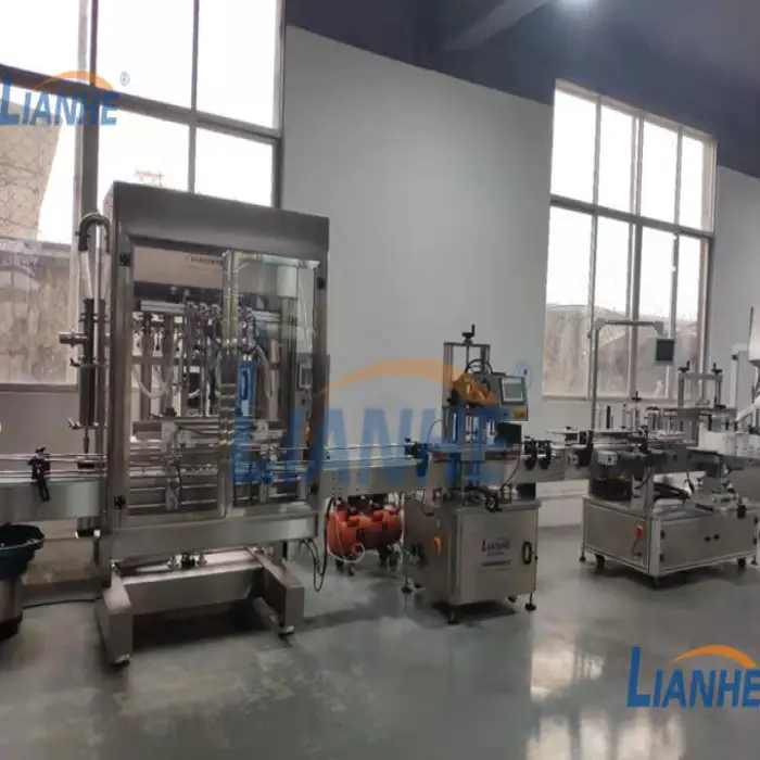 High-Speed Six-Nozzle Filling Machine for Creams, Lotions, Cheese, and Honey Used in Cosmetics and Food Industries