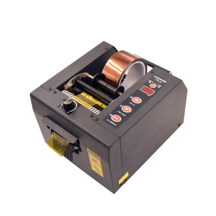 KNOKOO Heavy Duty Electric Tape Dispenser Automatic Packing Machine ATD-80 with High-Speed Steel Blade AC110/220V Compatibility