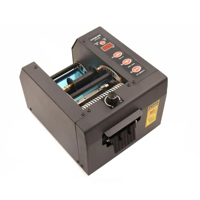 KNOKOO Heavy Duty Electric Tape Dispenser Automatic Packing Machine ATD-80 with High-Speed Steel Blade AC110/220V Compatibility