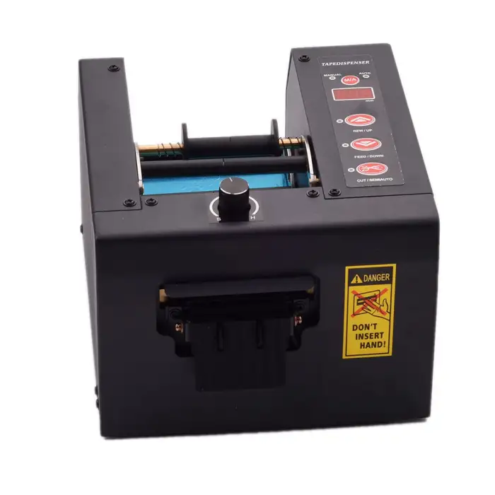 KNOKOO Heavy Duty Electric Tape Dispenser Automatic Packing Machine ATD-80 with High-Speed Steel Blade AC110/220V Compatibility