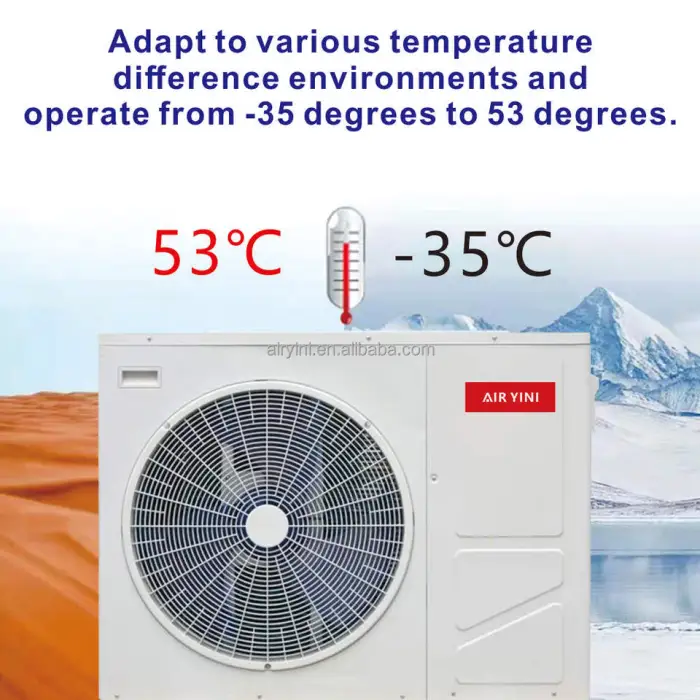 Solar Inverter Heat Pump Monoblock Hydronic Heating Cooling DHW Air Source Heat Pumps Air Conditioner Smart Major Appliances