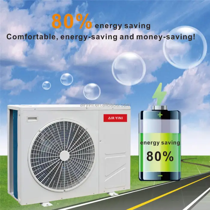 Solar Inverter Heat Pump Monoblock Hydronic Heating Cooling DHW Air Source Heat Pumps Air Conditioner Smart Major Appliances