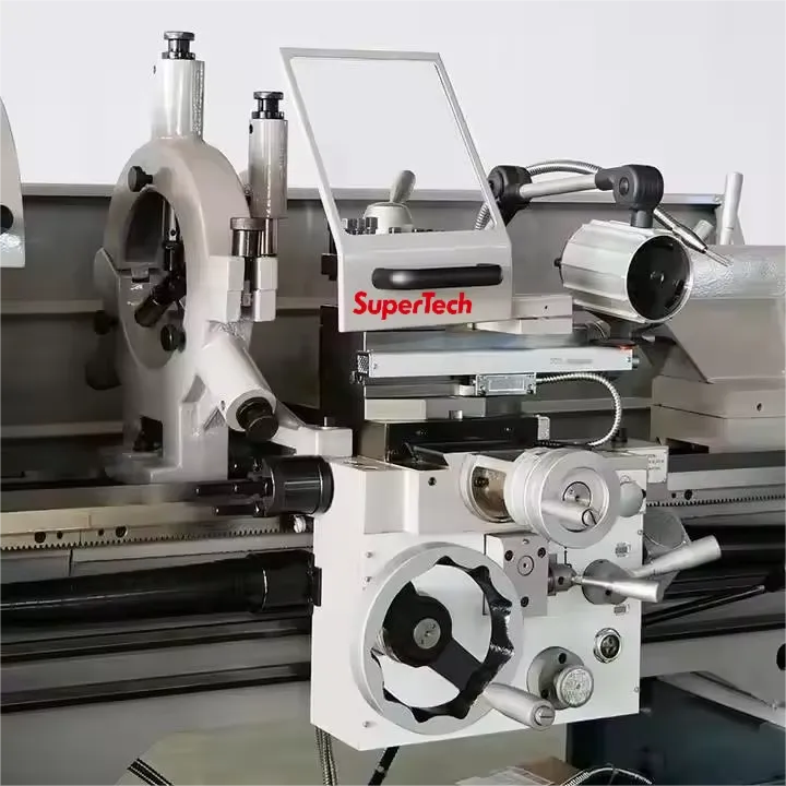 SuperTech CD6241/1000 Multifunctional Digital Bench Lathe Heavy Medium Duty Manual Lathe for Metal Processing Used Condition — image 4