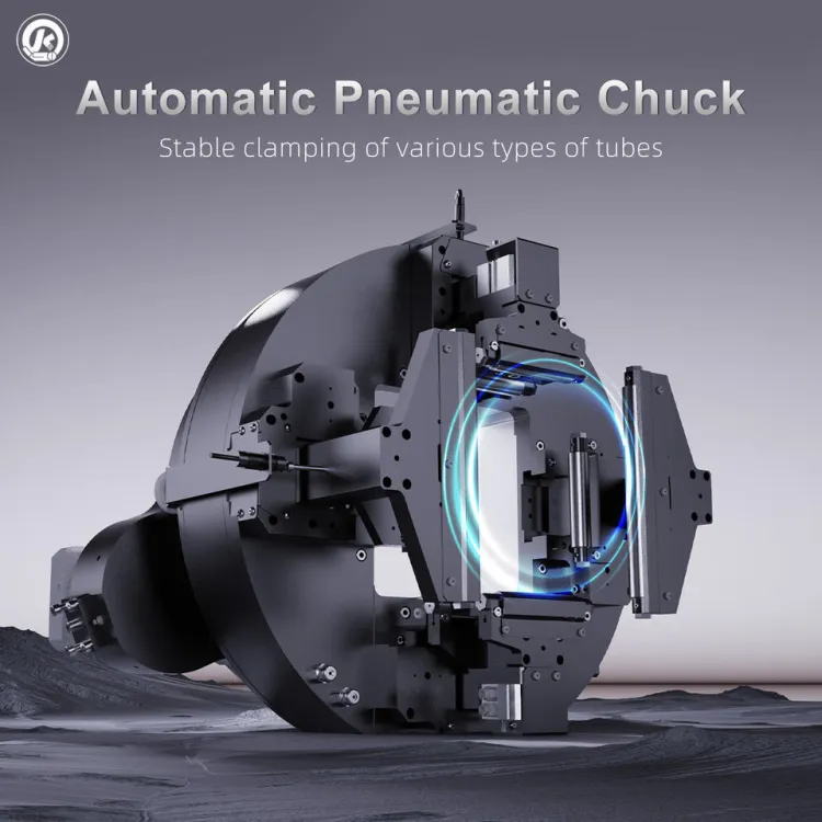 Automatic Metal Pipe Laser Cut Machine for Alloy and Aluminum Tube Cutting with Engine-Driven Pneumatic Chuck Stable Clamping — image 2