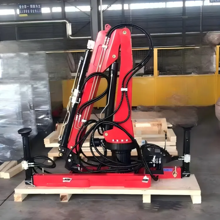 0.8/1 Ton Truck Hydraulic Mini Engine Knuckle Arm Construction Manipulator Pickup Truck Mounted Boom Crane with Remote Control — image 1