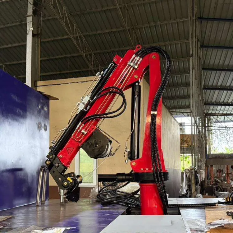 0.8/1 Ton Truck Hydraulic Mini Engine Knuckle Arm Construction Manipulator Pickup Truck Mounted Boom Crane with Remote Control — image 2