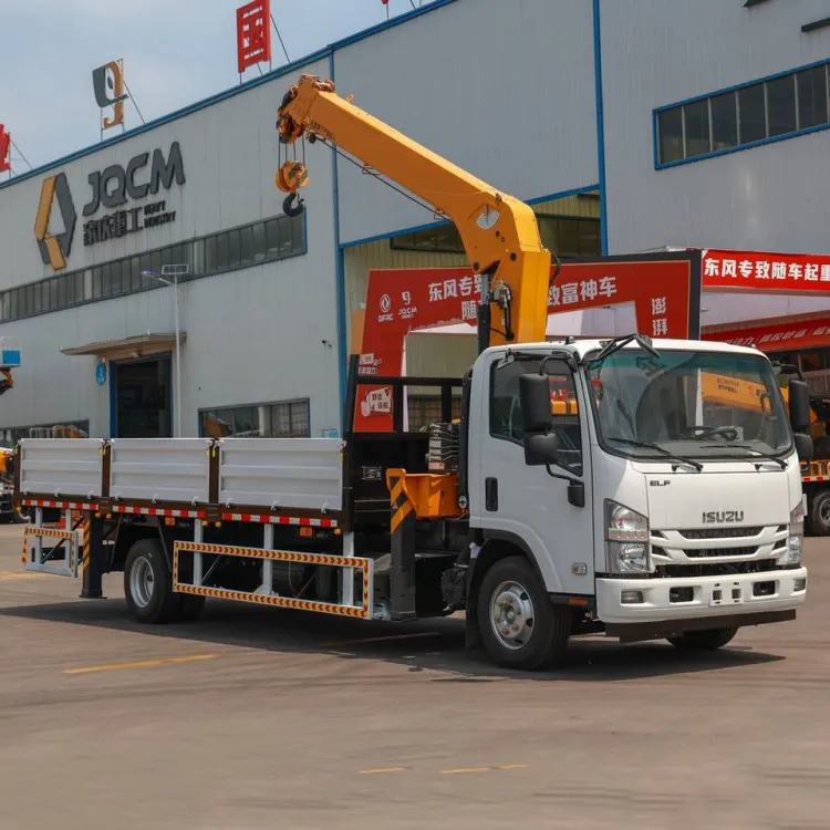 OEM ISUZU 4x2 6.3Ton Straight Telescopic Boom Truck Mounted Crane With Hydraulic Outrigger for Construction — image 2