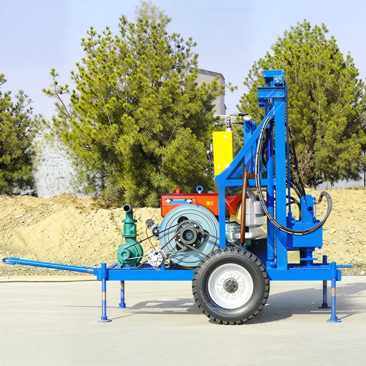 Powerful Mobile Hydraulic Drill Rig on Wheels 100M 150M 200M Deep Hole Drilling Machine — image 1