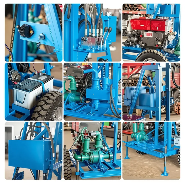 Powerful Mobile Hydraulic Drill Rig on Wheels 100M 150M 200M Deep Hole Drilling Machine — image 6
