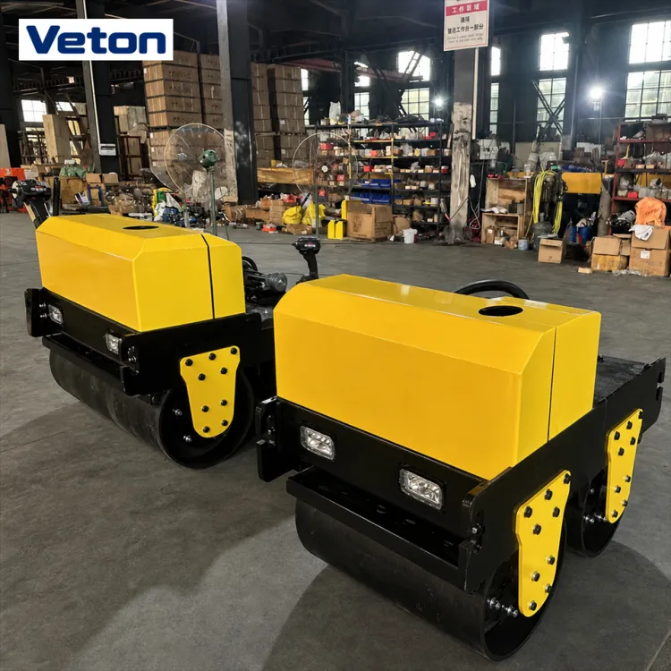 Small Hand Guided Road Roller Machine Featuring Dual Drum Vibration For Municipal Sidewalk Highway Maintenance Jobs — image 3