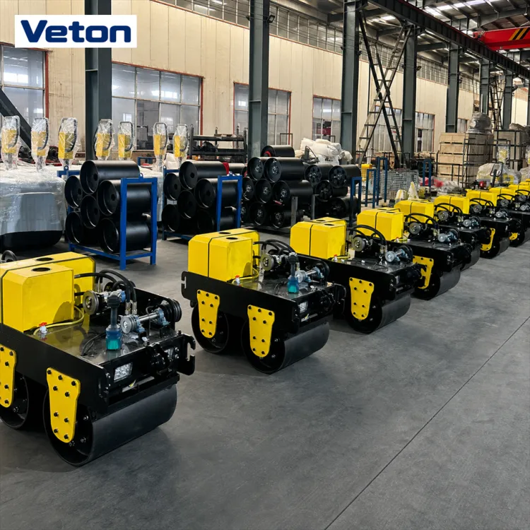 Small Hand Guided Road Roller Machine Featuring Dual Drum Vibration For Municipal Sidewalk Highway Maintenance Jobs — image 4