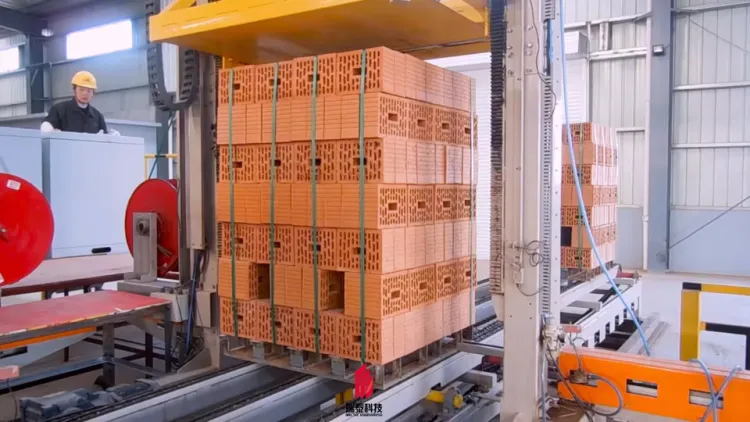 Clay Brick Making Machine Semi Automatic Brick Packaging Machine for Clay Brick Making Production Line with Pet Strapping Belt — image 4