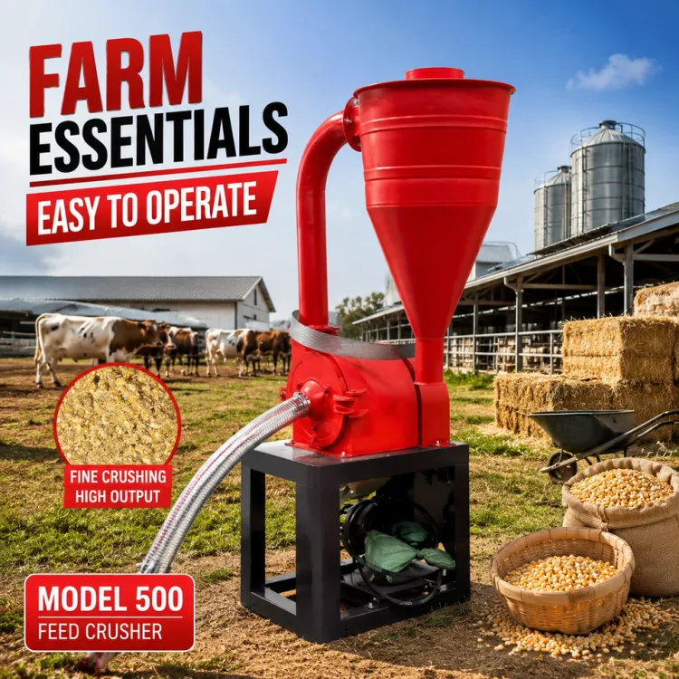 Model 500 Electric Feed Hammer Mill Crusher for Farms and Small Business — image 1