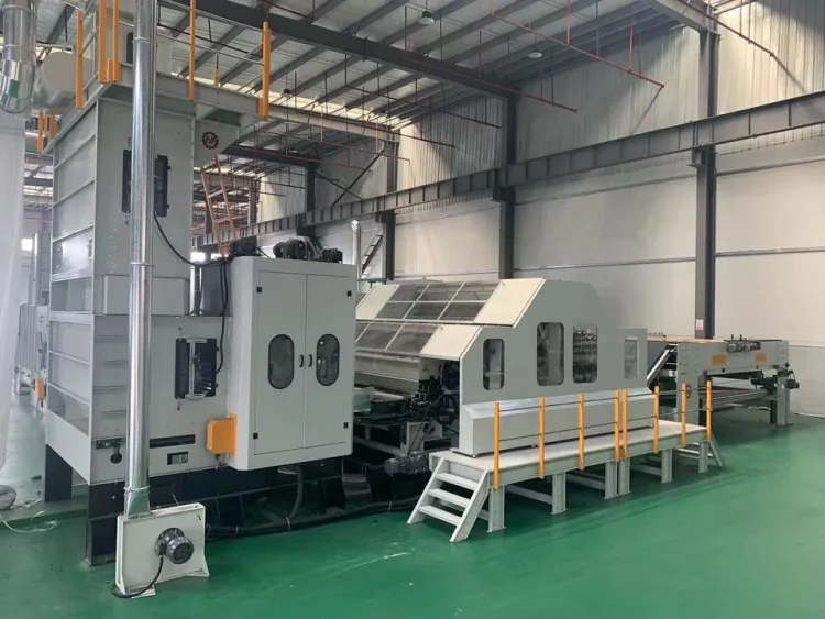 High Capacity Good Quality 2500mm Non Woven Hemp Wool Fiber Carding Machine for Wadding Fabric — image 5