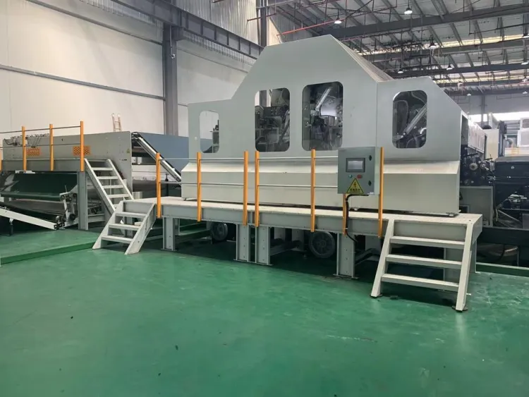 High Capacity Good Quality 2500mm Non Woven Hemp Wool Fiber Carding Machine for Wadding Fabric — image 6