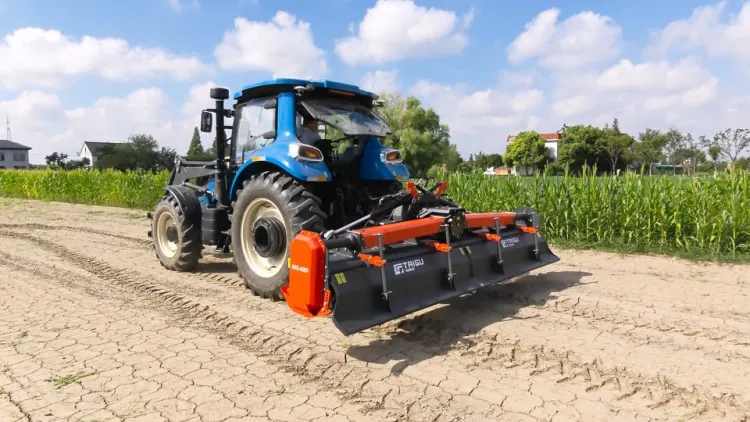 Professional Hydraulic Folding Rotary Tiller 4.2m Tractor Mounted Soil Preparation Equipment Gearbox 140-180 HP 84-108 Blades — image 4