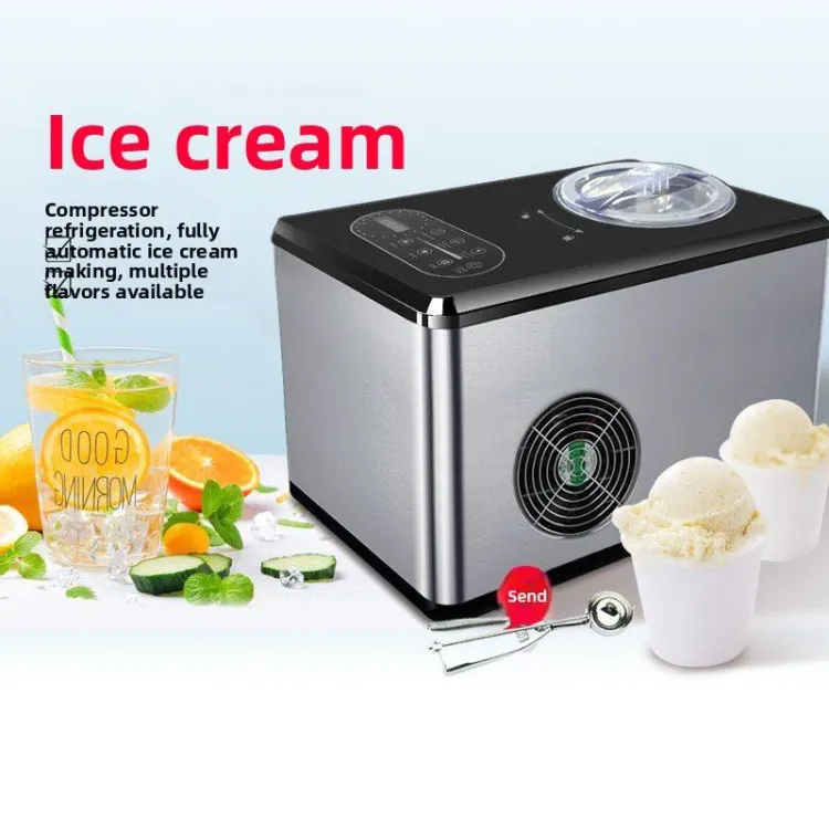 Automatic Commercial Household Compressor Small Capacity Fruit Ice Cream Maker Stainless Steel Ice Cream Machine — image 2