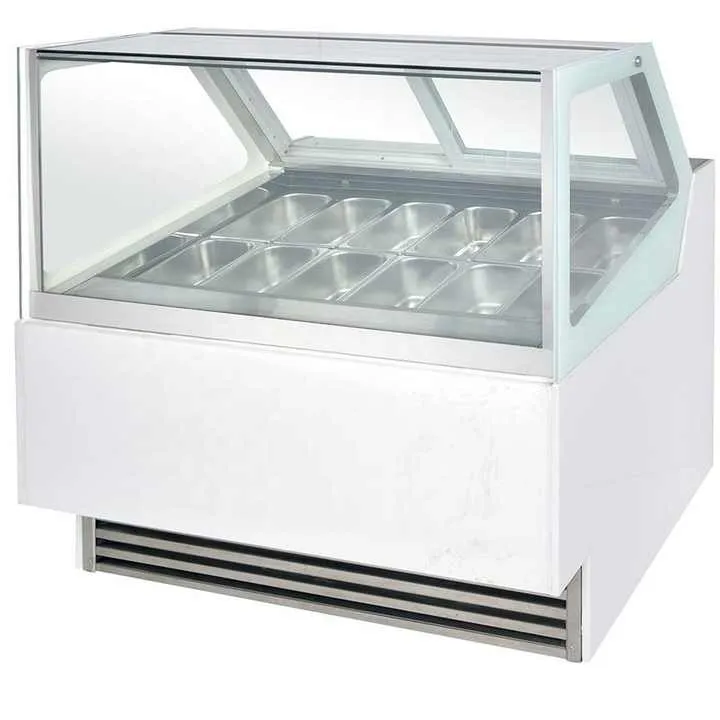 Gelato Ice Cream Display Showcase Freezer with Air Cooling Automatic Defrost 1 Door 12 Shelves — image 6