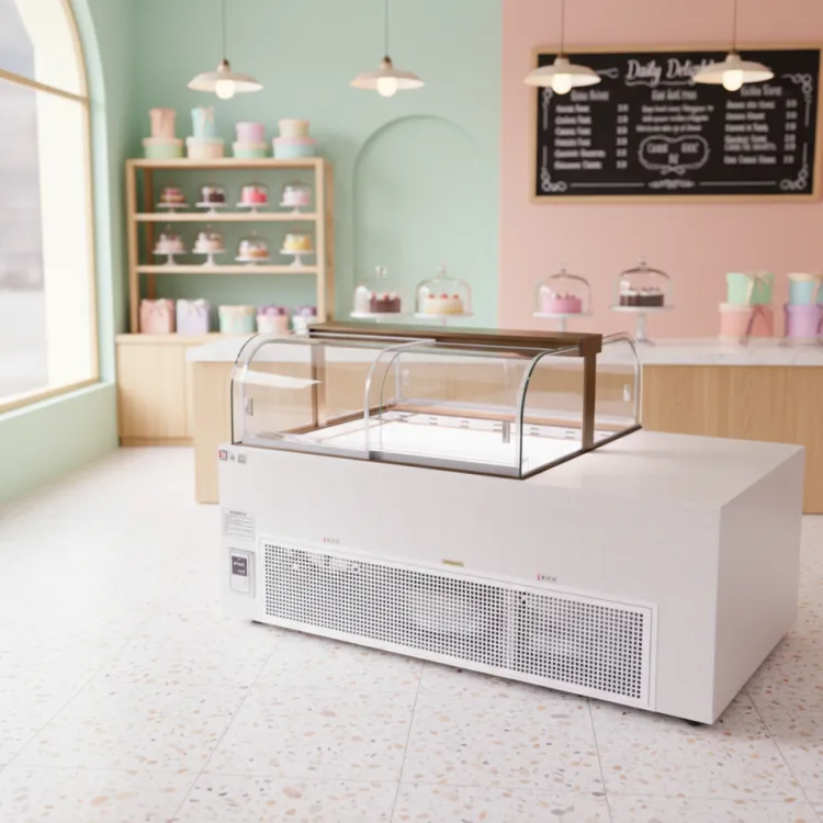 Convenience Store Ice Cream Display Fridge Commercial Ice Cream Display Refrigerator Freezer with Sliding Glass Door — image 1