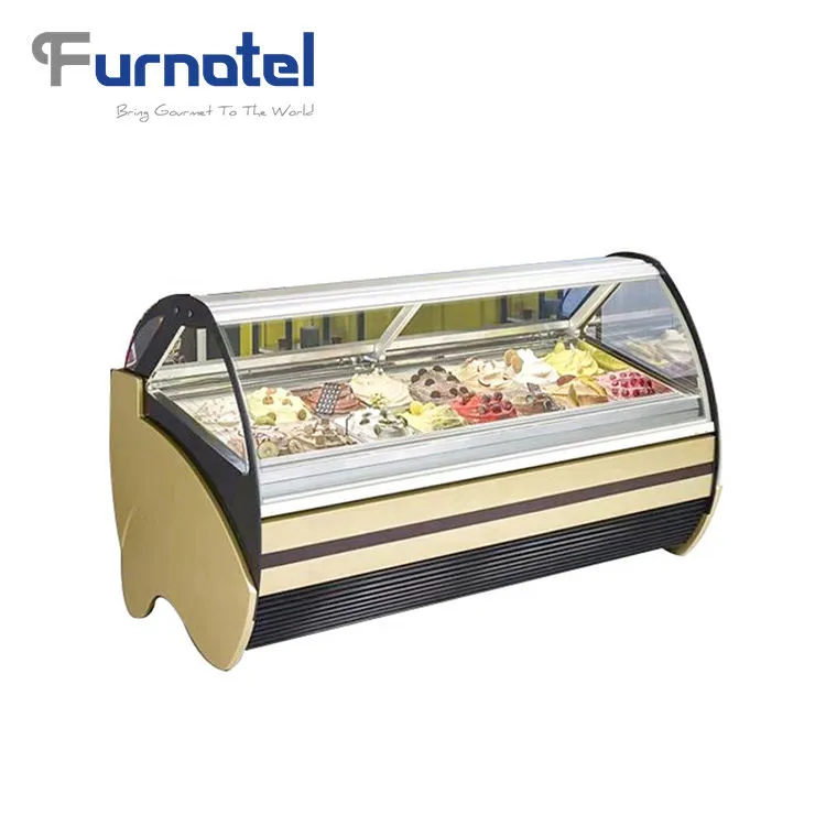 Italian Ice Cream Display Refrigerator Gelato Ice Cream Refrigerator Freezer Ice Cream Showcase — image 3