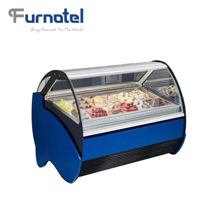 Italian Ice Cream Display Refrigerator Gelato Ice Cream Refrigerator Freezer Ice Cream Showcase — image 4