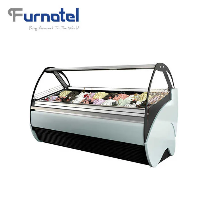 Italian Ice Cream Display Refrigerator Gelato Ice Cream Refrigerator Freezer Ice Cream Showcase — image 6