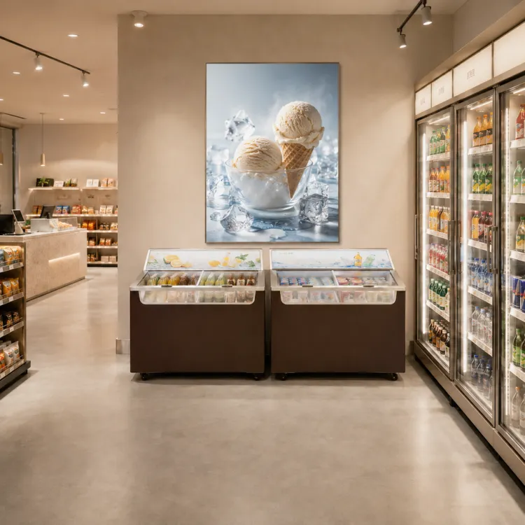 Heavy Duty Ice Cream Display Freezer 92cm Height Temperature Range -22℃ to -18℃ Premium Equipment for Ice Cream Store — image 3