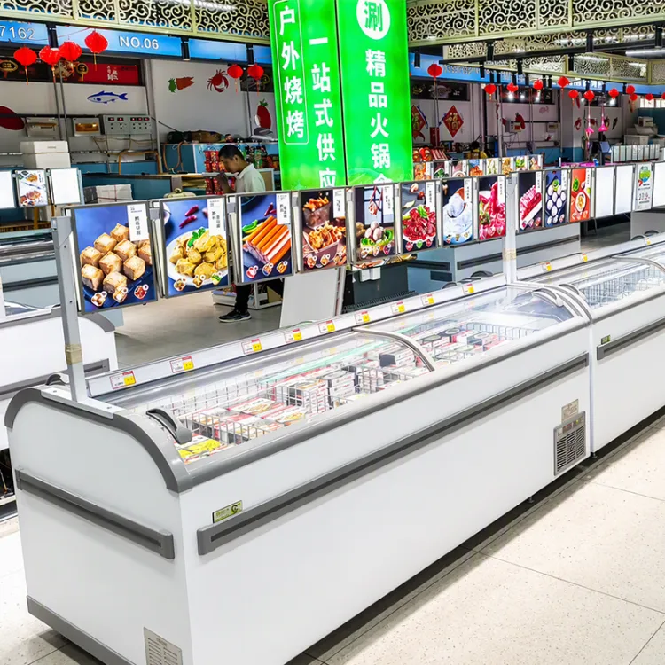 Supermarket Countertop Meat Display Ice Cream Display Freezer for Ice Cream — image 3