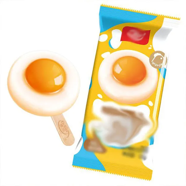 Very favorable , egg-shaped double yolk soft serve ice cream in chocolate flavor suitable for wholesalers. — image 4