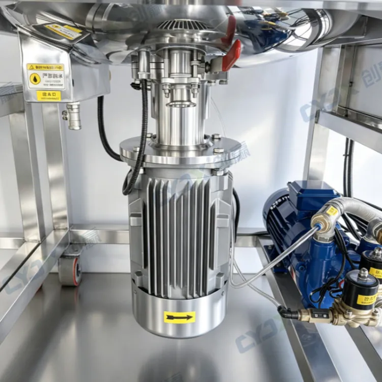 100L Vacuum Emulsifying Mixer Machine for Cosmetic Food & Chemicals Homogenizer with 40kW Motor Pump and Bearing — image 3