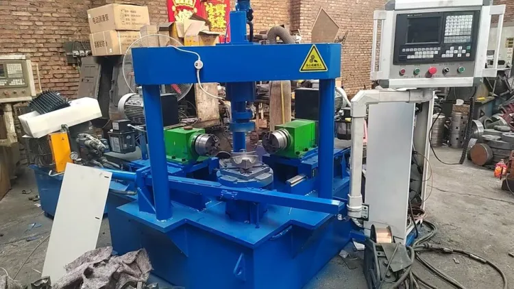 Automatic Elbow and Tee Beveling & Chamfering Machine for Stainless Steel Pipe with Two Heads PLC Control High-Power — image 3