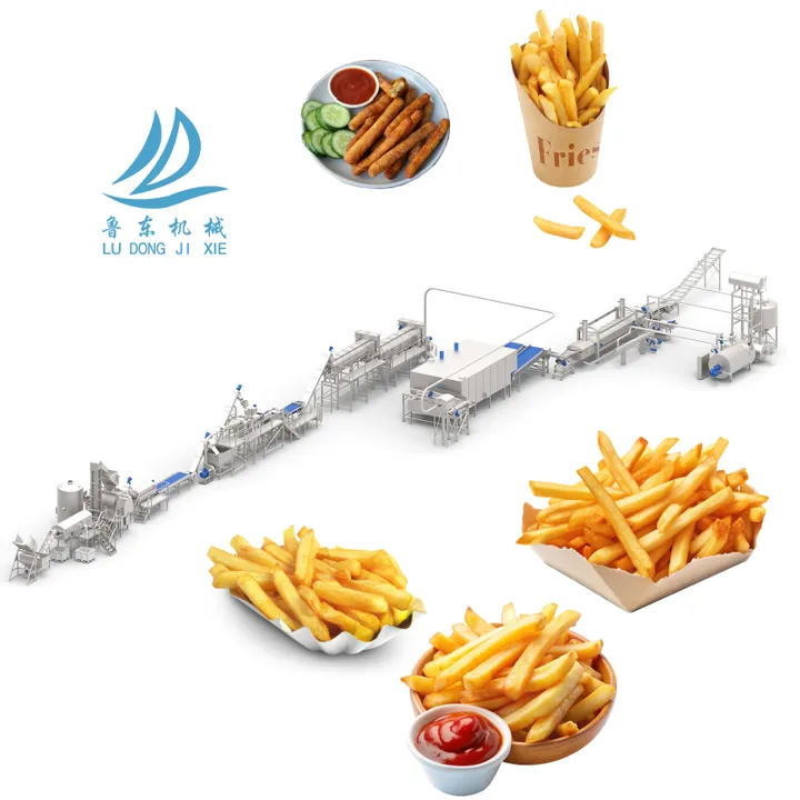 French Frozen Small Scale Crispy Fried Potato Chip Maker Fruit & Vegetable Production Line Fry Machine — image 7